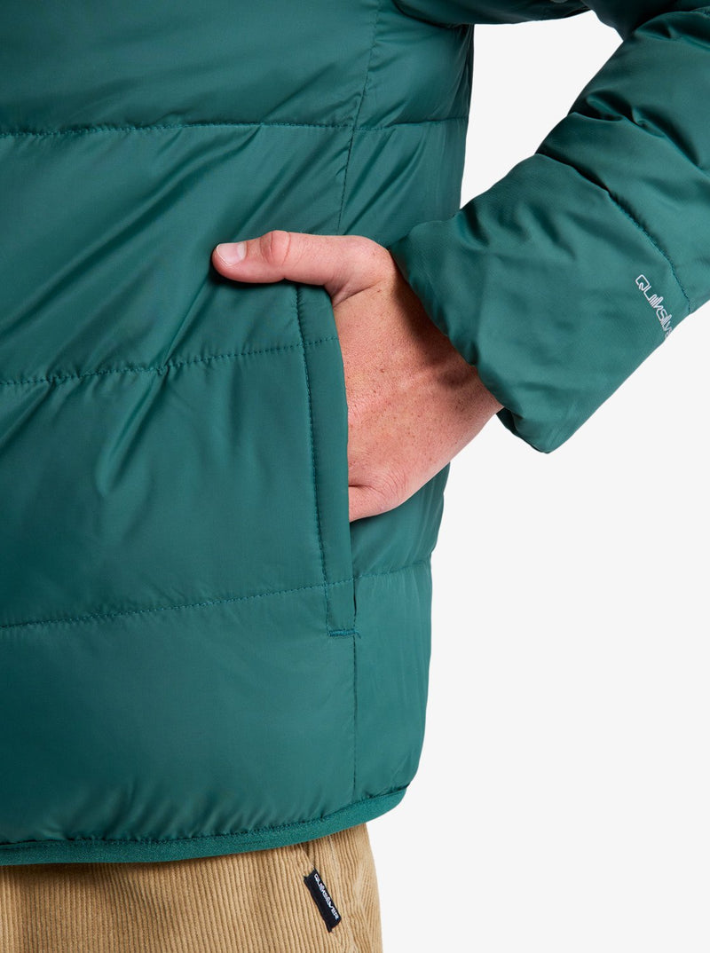 Load image into Gallery viewer, Quiksilver Kid&#39;s Scaly Reversible Hooded Insulator Jacket (8-16) Trekking Green EQBJK03347-TKR
