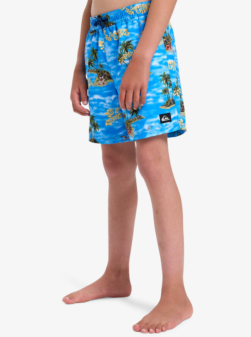 Load image into Gallery viewer, Quiksilver Kids&#39; Everyday Straight Volley Youth 14&quot; Board Shorts (8-16 Years) Coronet Blue Naturama EQBJV03501_BLQ6

