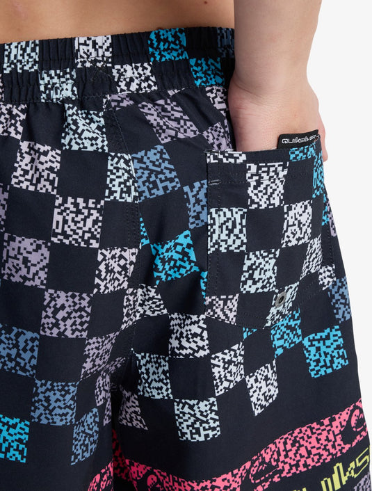 Quiksilver Kids' Everyday Printed Volley 14" Swim Shorts (8-16 Years) Dark Navy Next Gen EQBJV03540-KTP6