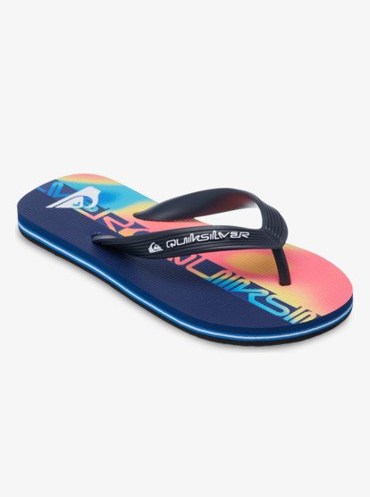 Quiksilver Kid's Molokai Art Flip Flops Monaco Blue EQBL100031-BYC0