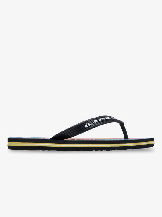 Quiksilver Kid's Molokai Art Flip Flops Black/Black/Pink EQBL100031-XKKM