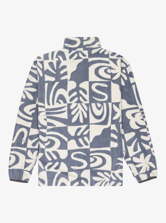 Quiksilver Kids' Ice Fields Full Zip Fleece China Blue Desert Checker EQBPF03016-BND6