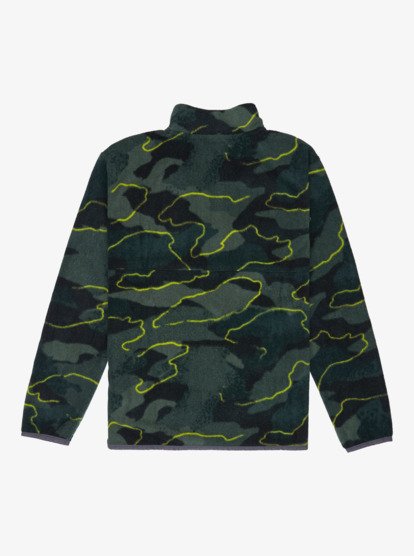 Load image into Gallery viewer, Quiksilver Kid's No Destination Hz Half Snap Fleece (8-16) Trekking Green Camostrokes EQBPF03018-GSC6
