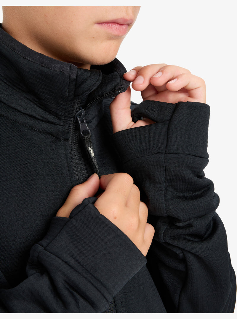 Load image into Gallery viewer, Quiksilver Kid&#39;s Steep Point Full Zip Technical Fleece (8-16) Black EQBPF03021-KVJ0
