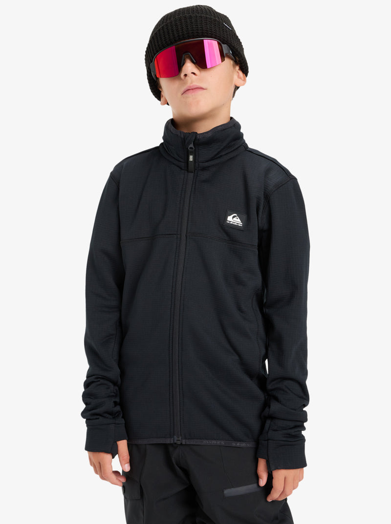 Load image into Gallery viewer, Quiksilver Kid&#39;s Steep Point Full Zip Technical Fleece (8-16) Black EQBPF03021-KVJ0
