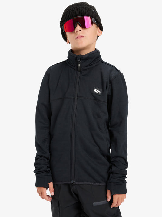 Quiksilver Kid's Steep Point Full Zip Technical Fleece (8-16) Black EQBPF03021-KVJ0