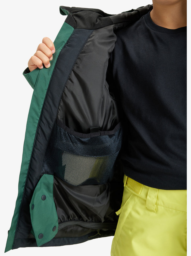 Load image into Gallery viewer, Quiksilver Kids' Titano Snow Jacket Green EQBTJ03224-GRN
