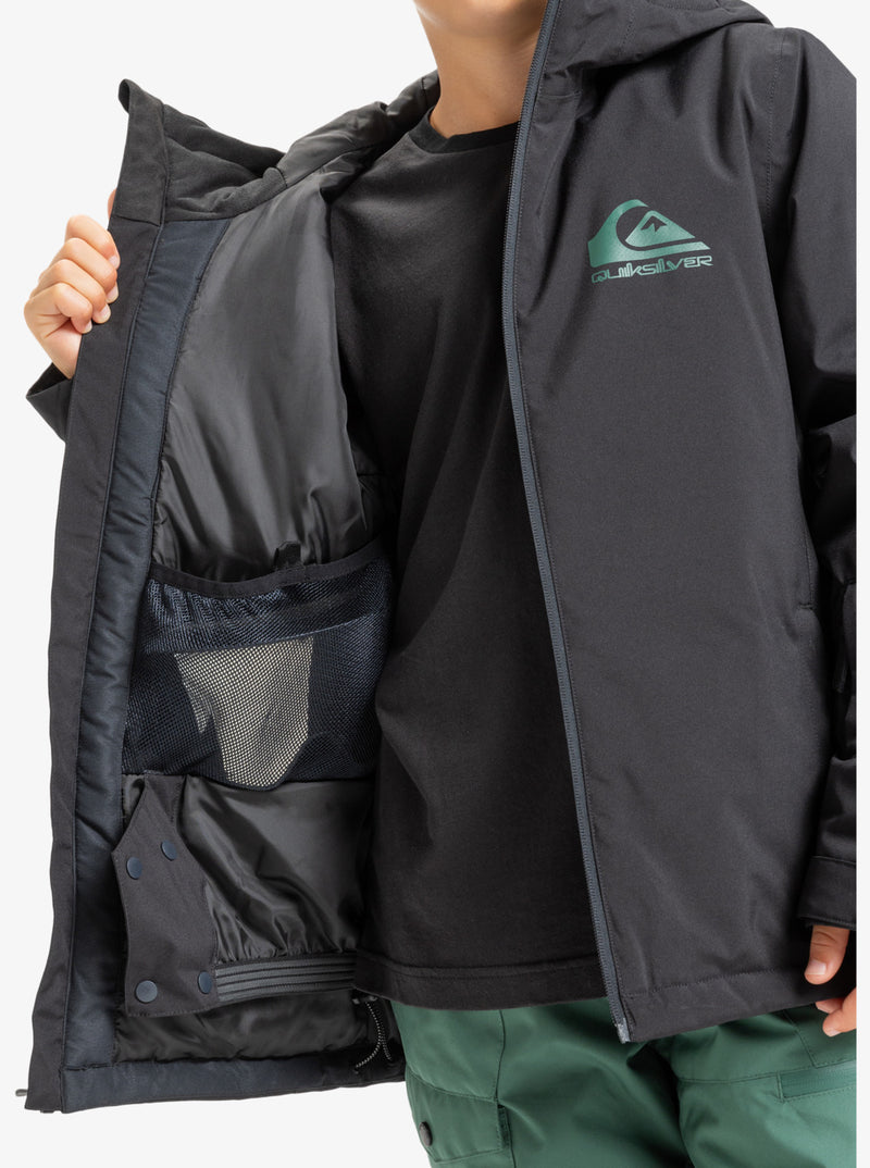 Load image into Gallery viewer, Quiksilver Kid&#39;s Mission Technical Snow Jacket (8-16) True Black EQBTJ03230_KVJ0

