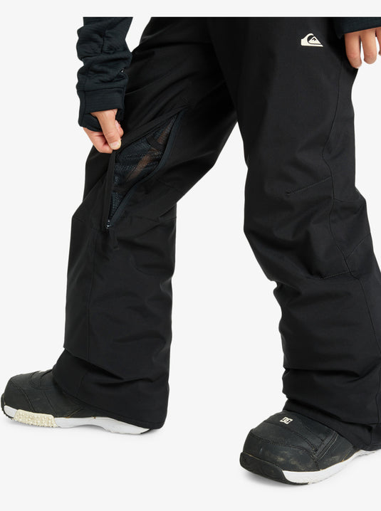 Quiksilver Kids' Estate Snow Pants (8-16 Years) True Black EQBTP03059-KVJ0