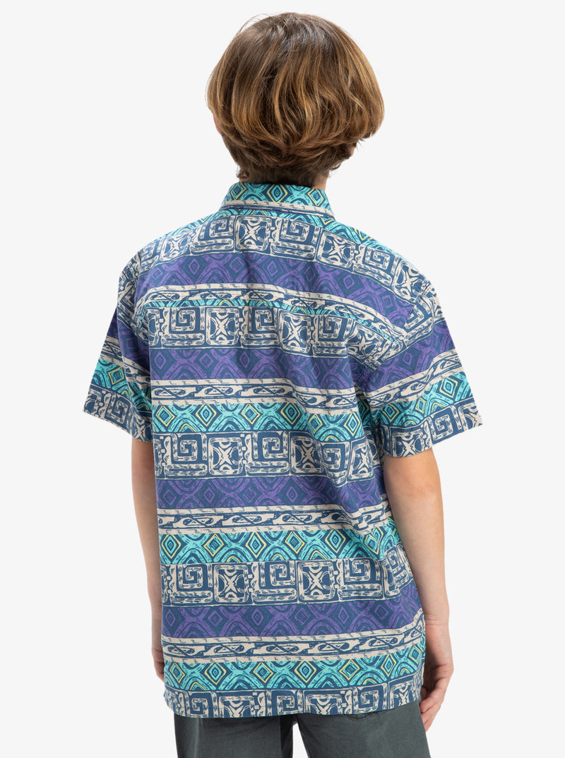 Load image into Gallery viewer, Quisilver Kids&#39; Global Heat Short Sleeves Shirt (8-16 Years) Aqua Sky Global Heat EQBWT03403-BGH6
