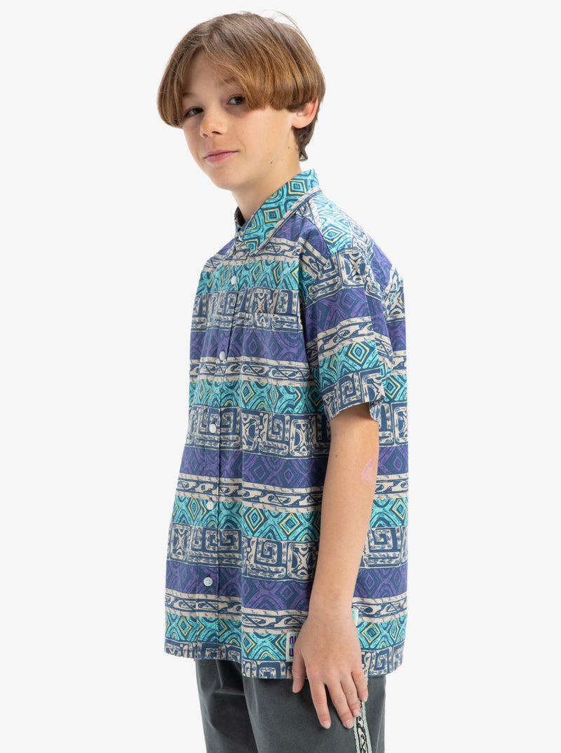 Load image into Gallery viewer, Quisilver Kids&#39; Global Heat Short Sleeves Shirt (8-16 Years) Aqua Sky Global Heat EQBWT03403-BGH6
