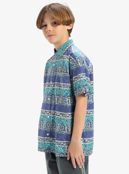 Quisilver Kids' Global Heat Short Sleeves Shirt (8-16 Years) Aqua Sky Global Heat EQBWT03403-BGH6