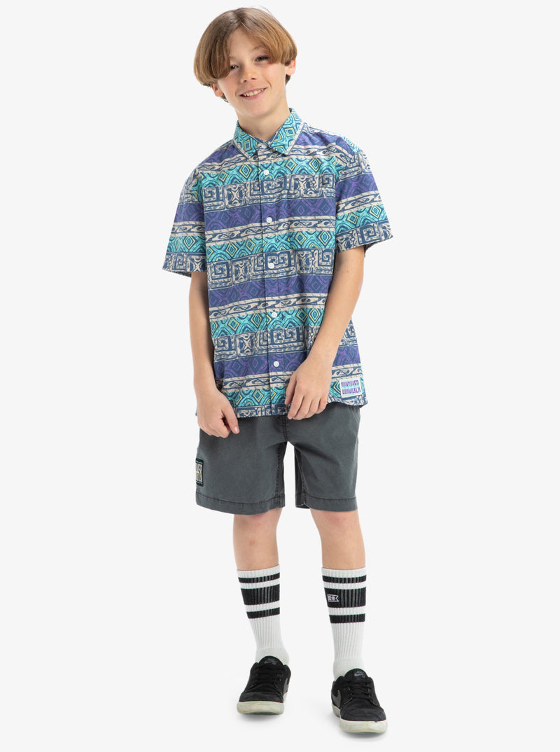 Load image into Gallery viewer, Quisilver Kids&#39; Global Heat Short Sleeves Shirt (8-16 Years) Aqua Sky Global Heat EQBWT03403-BGH6
