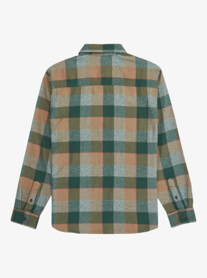Load image into Gallery viewer, Quiksilver Kid&#39;s Motherfly Plaid Long Sleeve Shirt (8-16) Fallen Rock Motherfly Check EQBWT03405-TZC1
