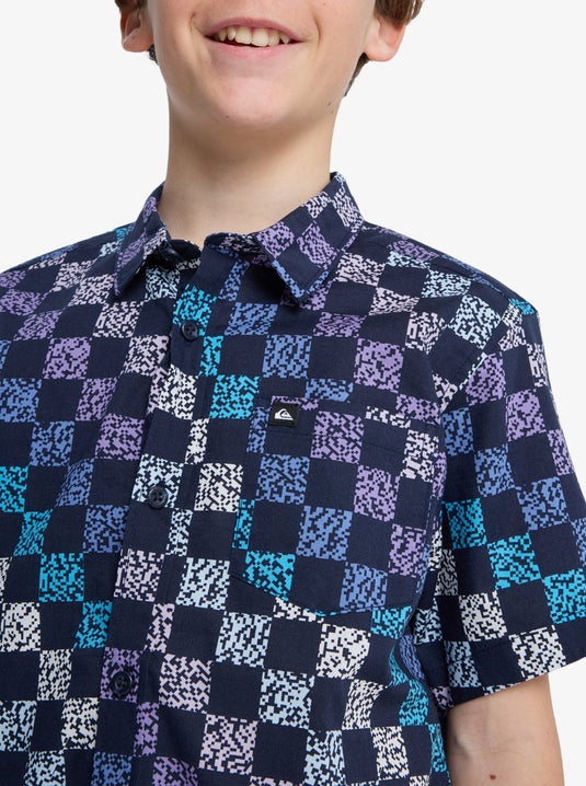 Quiksilver Kids' Apero Classic Shirt (8-14 Years) Dark Navy Next Gen EQBWT03412-KTP6