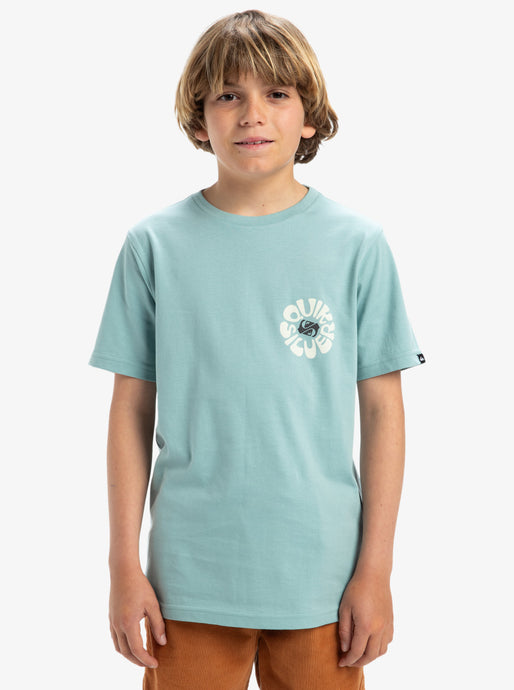 Quiksilver Kids' Evo Road End Short Sleeves T-Shirt (8-16 Years) Aquifer EQBZT04838-BGW0