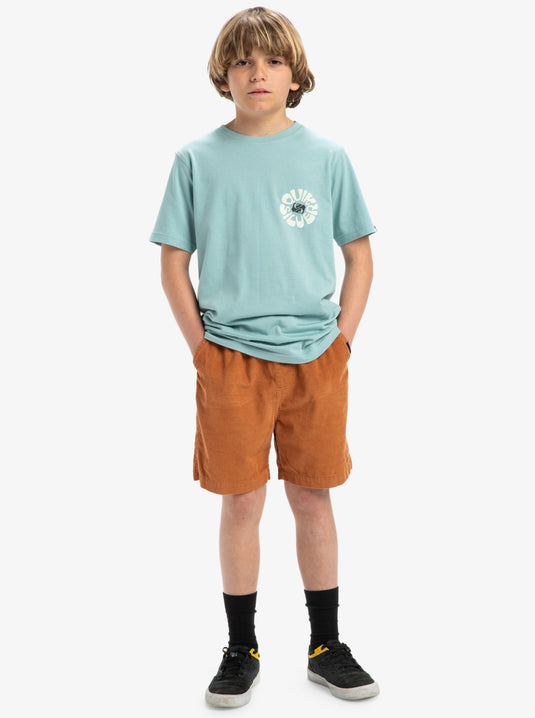 Quiksilver Kids' Evo Road End Short Sleeves T-Shirt (8-16 Years) Aquifer EQBZT04838-BGW0