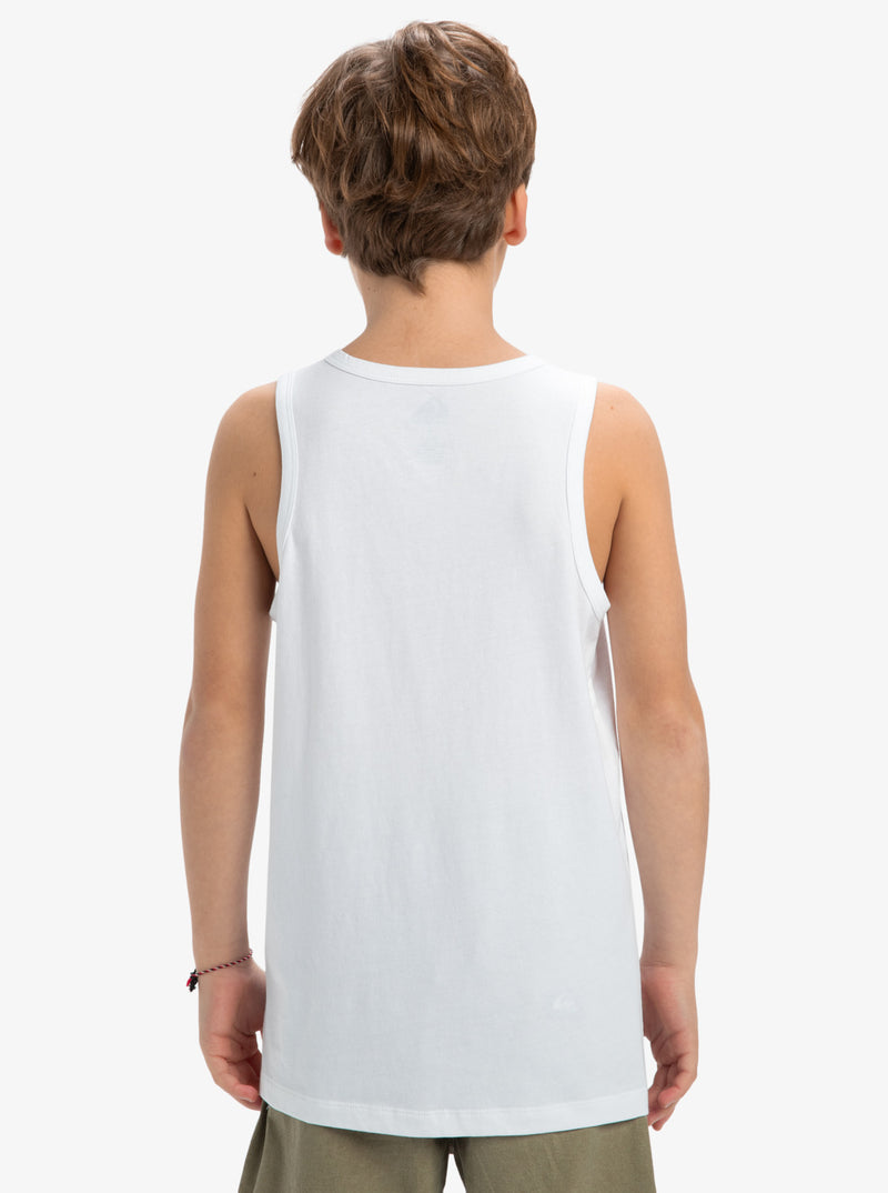 Load image into Gallery viewer, Quiksilver Kid&#39;s EV Comp Logo Muscle Tank (8-16) White EQBZT04841-WBB0
