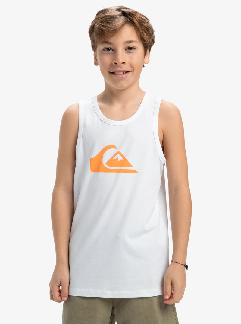 Load image into Gallery viewer, Quiksilver Kid&#39;s EV Comp Logo Muscle Tank (8-16) White EQBZT04841-WBB0
