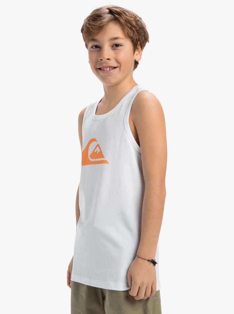 Load image into Gallery viewer, Quiksilver Kid&#39;s EV Comp Logo Muscle Tank (8-16) White EQBZT04841-WBB0
