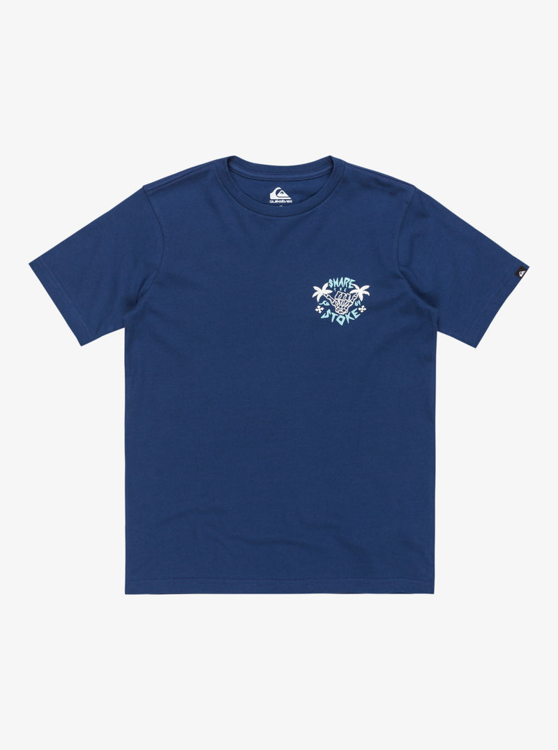 Load image into Gallery viewer, Quiksilver Kids&#39; Ev Share The Stoke Short Sleeves T-Shirt Estate Blue EQBZT004854_BSW0

