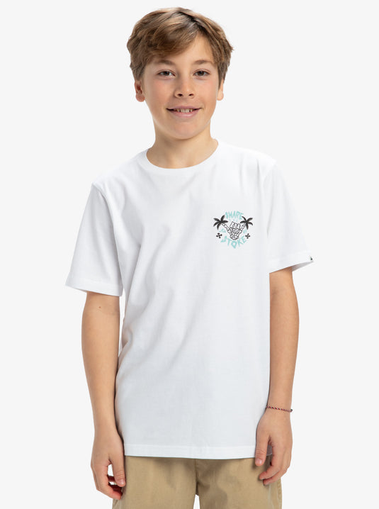 Quiksilver Kids' Ev Share The Stoke T-Shirt White EQBZT04854_WBB0
