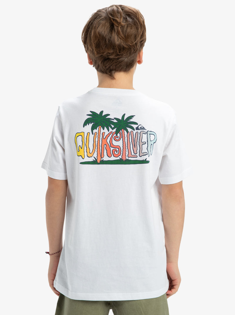 Load image into Gallery viewer, Quiksilver Kids&#39; Ev Sunny Palms Short Sleeves T-Shirt White EQBZT04855_WHT
