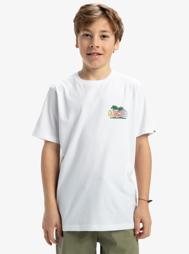 Load image into Gallery viewer, Quiksilver Kids&#39; Ev Sunny Palms Short Sleeves T-Shirt White EQBZT04855_WHT

