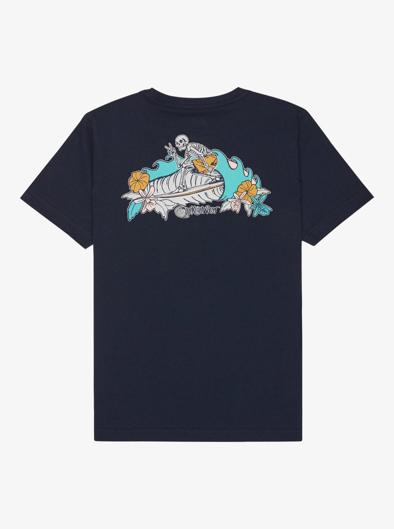 Load image into Gallery viewer, Quiksilver Kids' Skeleton Ride T-Shirt (8-14 Years) Dark Navy EQBZT04967-KTP0
