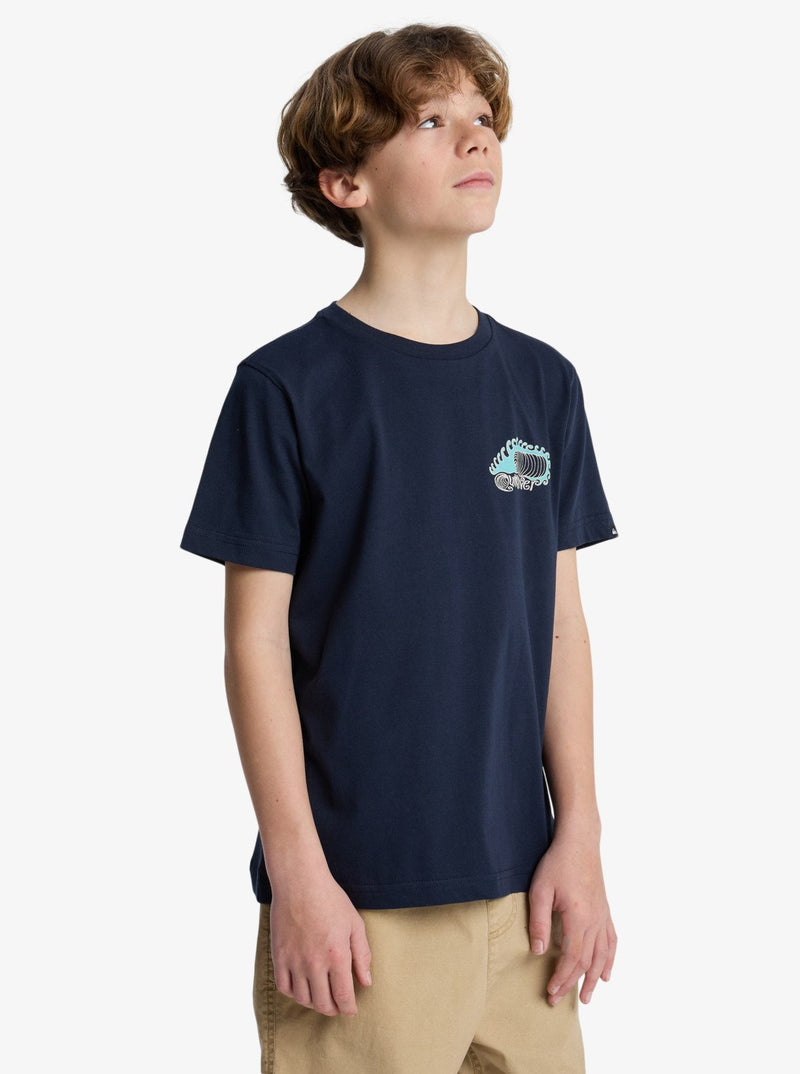 Load image into Gallery viewer, Quiksilver Kids' Skeleton Ride T-Shirt (8-14 Years) Dark Navy EQBZT04967-KTP0
