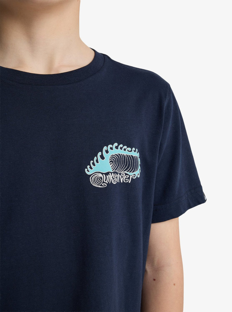 Load image into Gallery viewer, Quiksilver Kids' Skeleton Ride T-Shirt (8-14 Years) Dark Navy EQBZT04967-KTP0
