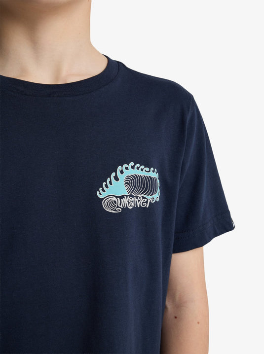 Quiksilver Kids' Skeleton Ride T-Shirt (8-14 Years) Dark Navy EQBZT04967-KTP0