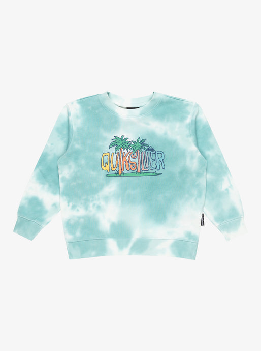 Quiksilver Kids' Tie Dye Crew Neck Sweatshirt (2-7) Marine Blue EQKFT03398_BHA0