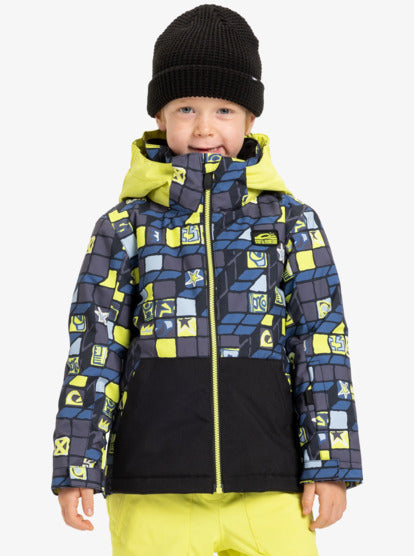 Quiksilver Kids' Little Mission Snow Jacket 3D Checker Yellow Plum EQKTJ03026-YEG1