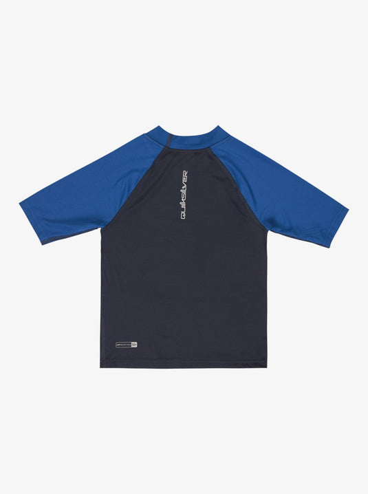 Quiksilver Kids' Everyday Short Sleeve UPF 50 Surf T-Shirt (2-7 Years) Dark Navy/Monaco Blue EQKWR03147-XBBB