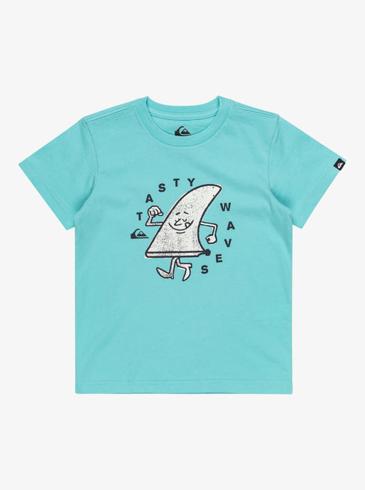 Quiksilver Kid's Tasty Waves Short Sleeves T-Shirt (2 - 7) Aqua Sky EQKZT03561-BGH0