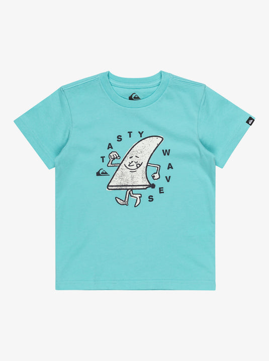 Quiksilver Kid's Tasty Waves Short Sleeves T-Shirt (2 - 7) Aqua Sky EQKZT03561-BGH0