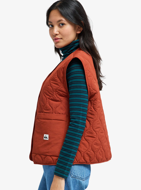 Quicksilver Women's Kalong Puff Vest Henna EQWJK03085-HEN