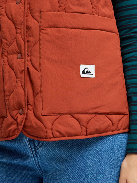 Quicksilver Women's Kalong Puff Vest Henna EQWJK03085-HEN