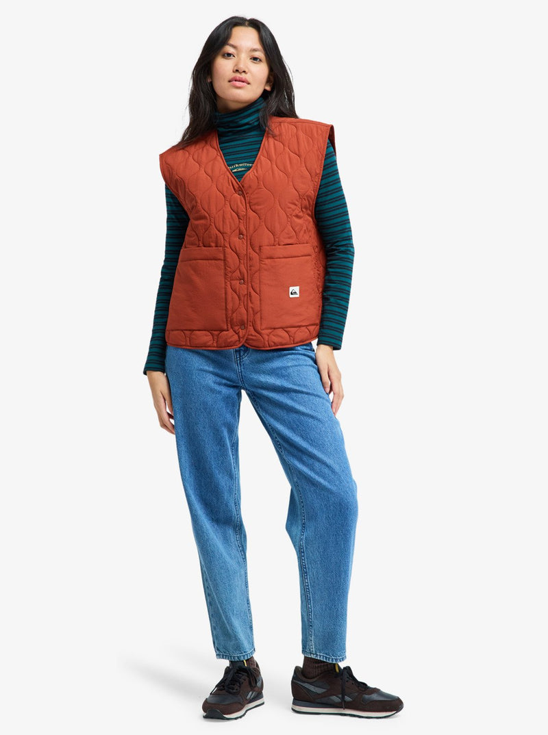 Load image into Gallery viewer, Quicksilver Women's Kalong Puff Vest Henna EQWJK03085-HEN
