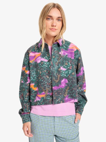 Quiksilver Women's Gemuroh Long Sleeve Shirt Trekking Hidden Gem Qsw EQWWT03151-GSC6