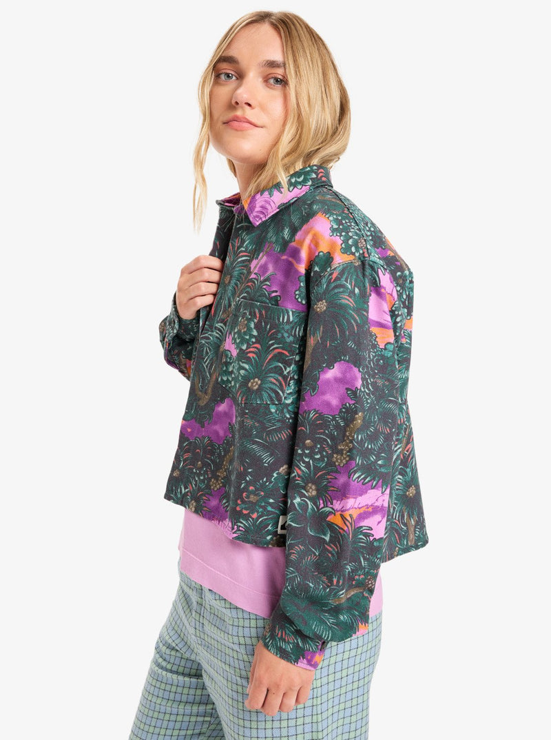 Load image into Gallery viewer, Quiksilver Women&#39;s Gemuroh Long Sleeve Shirt Trekking Hidden Gem Qsw EQWWT03151-GSC6
