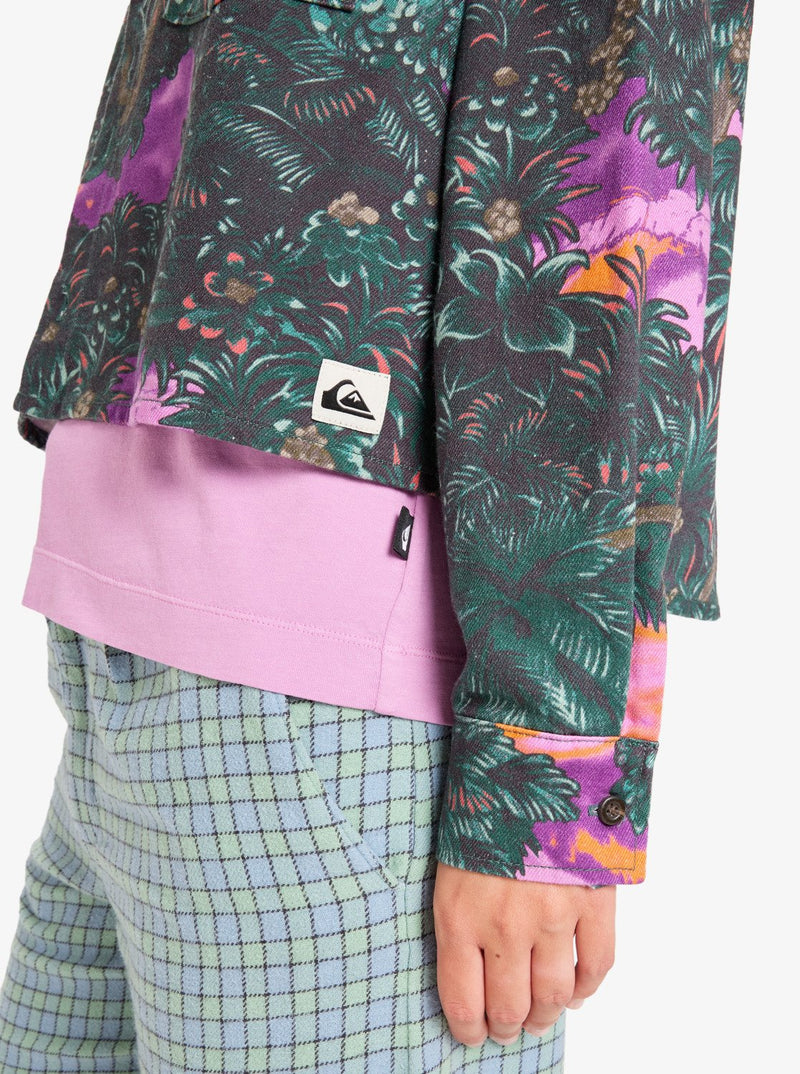 Load image into Gallery viewer, Quiksilver Women&#39;s Gemuroh Long Sleeve Shirt Trekking Hidden Gem Qsw EQWWT03151-GSC6
