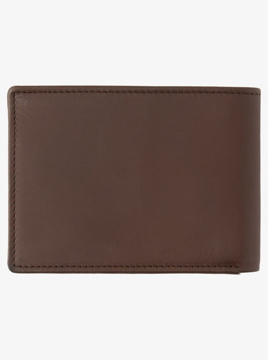 Quiksilver Men's Mack Leather Wallet Chocolate Brown EQYAA03940-CSD0