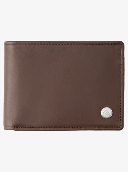 Quiksilver Men's Mac 2 Tri Fold Leather Wallet Chocolate Brown EQYAA03940-CSD0