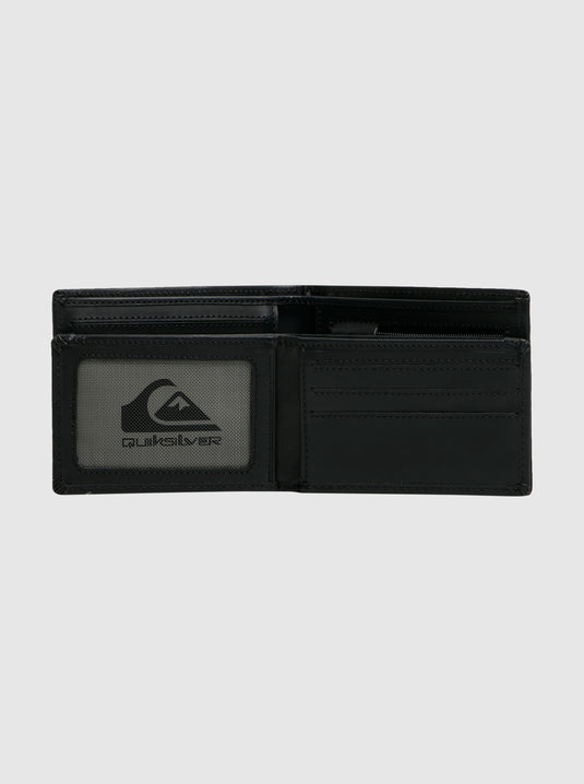 Quiksilver Mens' Gutherie Leather Bi-Fold Wallet Black EQYAA03960-KVJ0