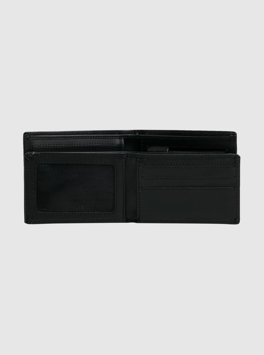 Quiksilver Mens' Gutherie Leather Bi-Fold Wallet Black EQYAA03960-KVJ0