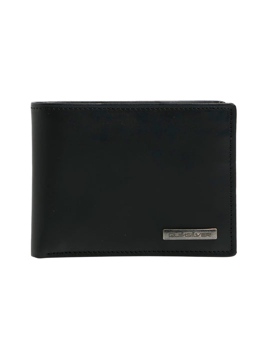 Quiksilver Mens' Gutherie Leather Bi-Fold Wallet Black EQYAA03960-KVJ0