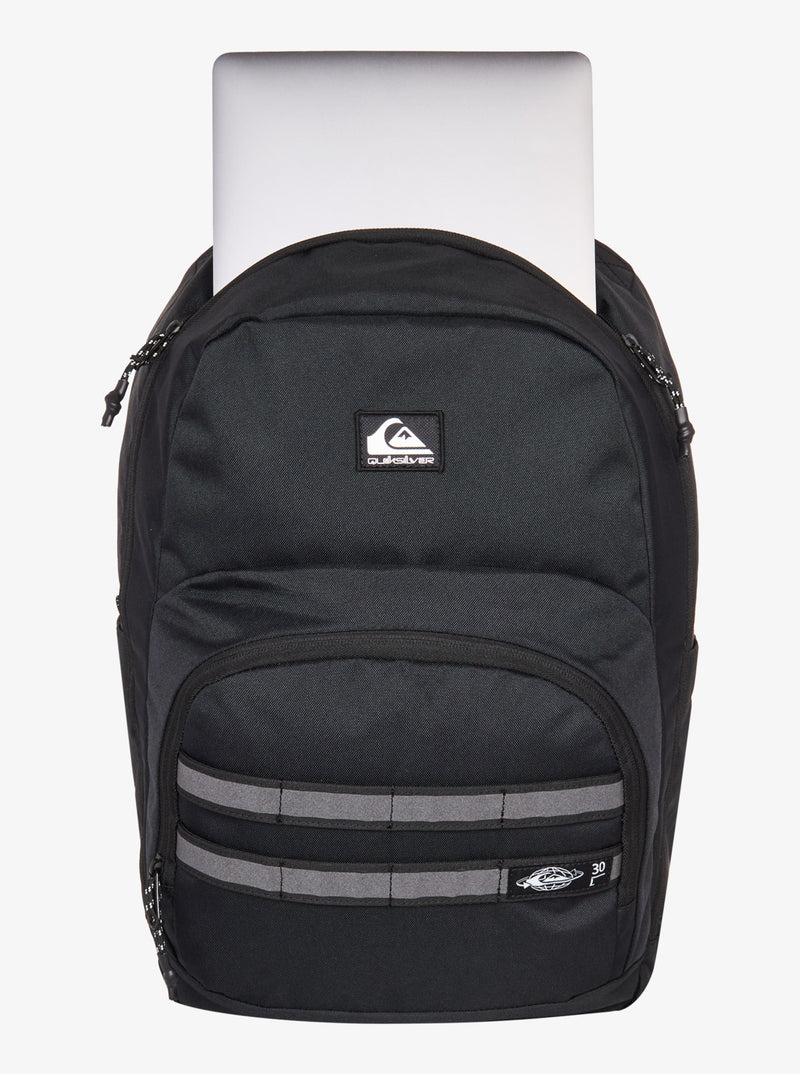Load image into Gallery viewer, Quiksilver Men&#39;s Schoolie 3.0 30L Backpack Black EQYBP03733-KVJ0
