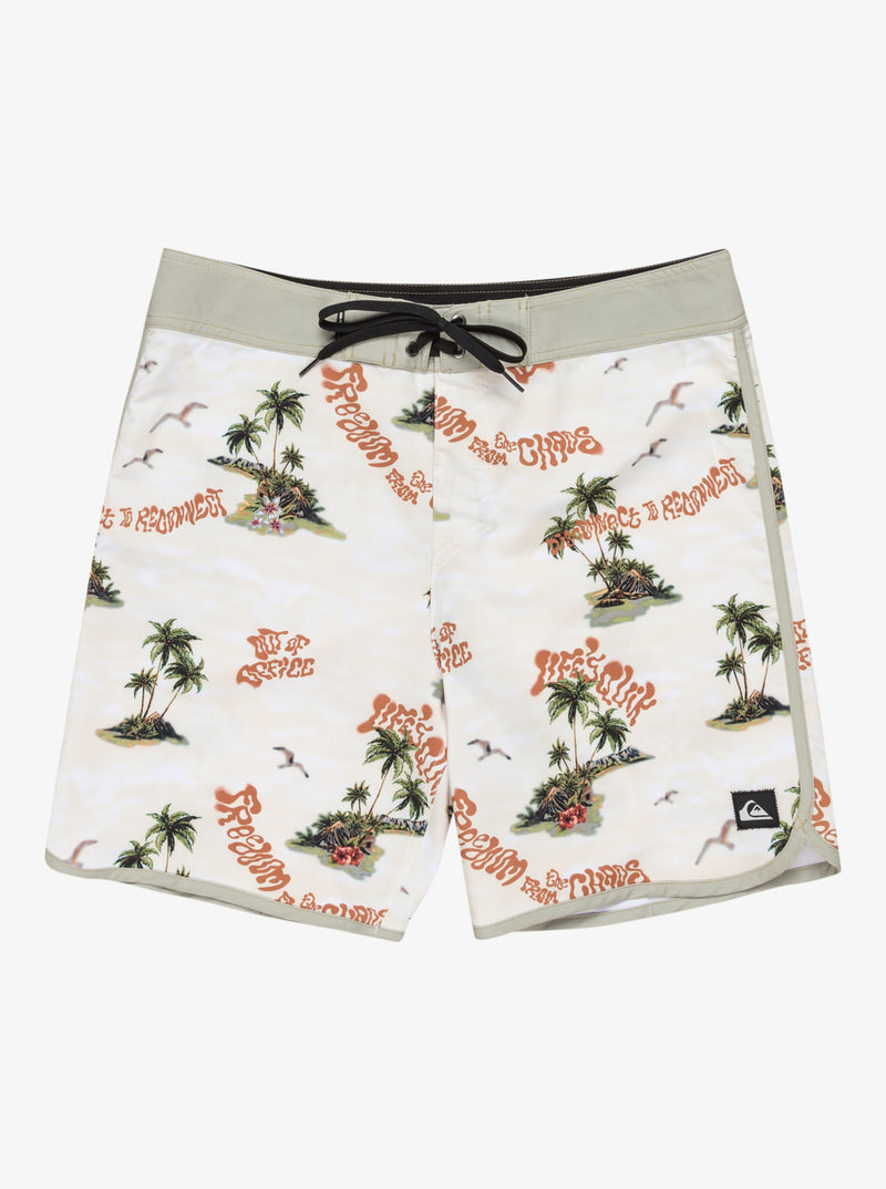 Load image into Gallery viewer, Quiksilver Men&#39;s Surfsilk Scallop 18&#39;&#39; Board Shorts Abbey Stone Naturama EQYBS04862-THQ6
